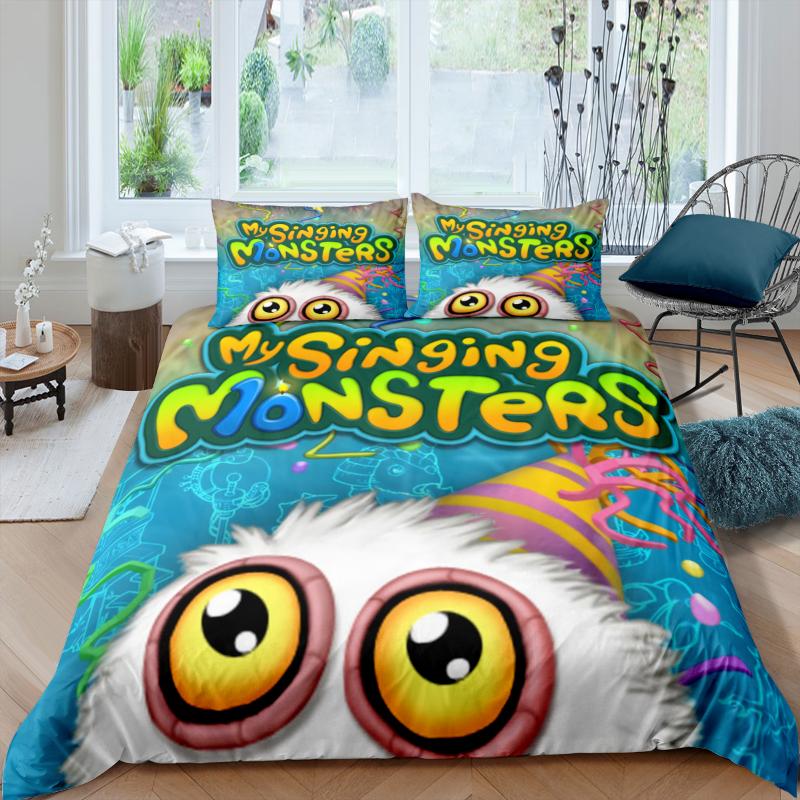Singing Monsters 3D Printed Duvet Case Pillowcase Bedding Set Twin Full Queen Size For Bedroom Decor