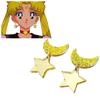 1Pair Anime Moon Cosplay Kawaii Star Moon Space Earrings Ear Clip