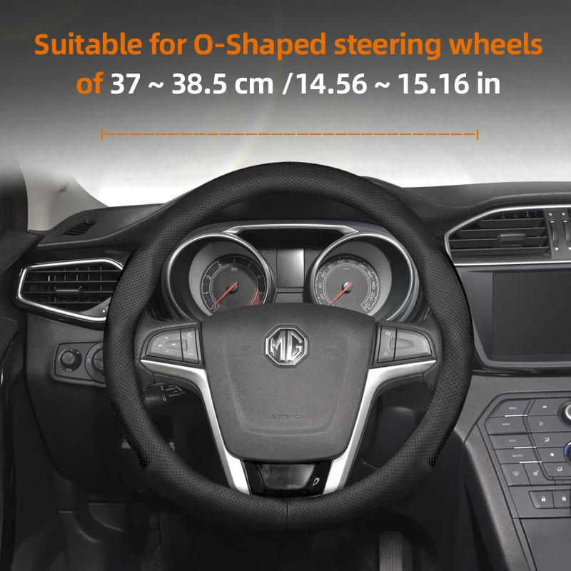 Suitable for Mg Ultra-Thin Breathable Leather Steering Wheel Cover Suitable for Zs Mg3 Hybrid Luxury 2025 One Mg4 Mulan Hs 5 6 Hector Gt Zt 4