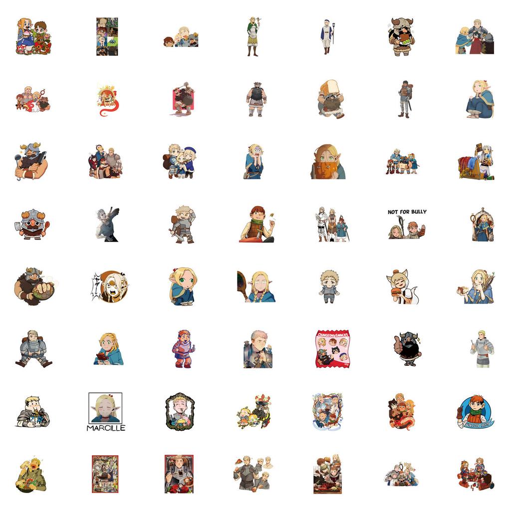 55 Вкусняшки в подземелье Наклейки Багаж Ноутбук Мобильный Комикс Наклейки