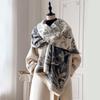 New Two-Sided Magpie Print Scarf for Women Warmer Winter Cashmere Pashmina Scarves Shawls Female Thick Blanket Wraps Foulard