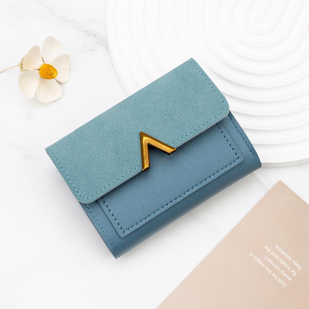 Женский короткий кошелек в корейском стиле: Кошелек для монет и держатель для карт большой вместимости