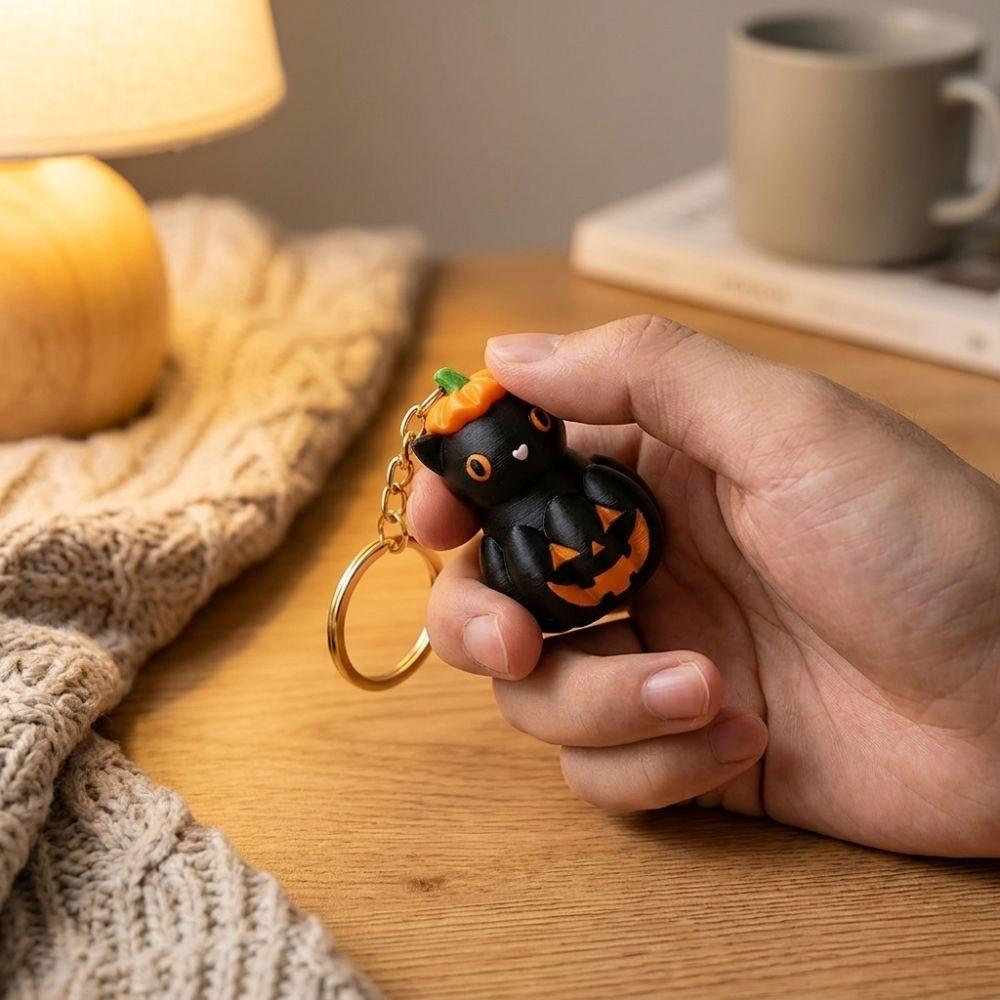 Witch Pot Skull Fidget Keychain Clicker 3D Printed Fidget Clicker Pendant Charm Holiday Style