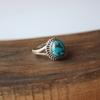 Кольцо из синей меди с бирюзой, кольцо из стерлингового серебра 925 пробы, богемное кольцо, эффектное кольцо-обещание, кольцо с драгоценным камнем, подарок на день святого Валентина,