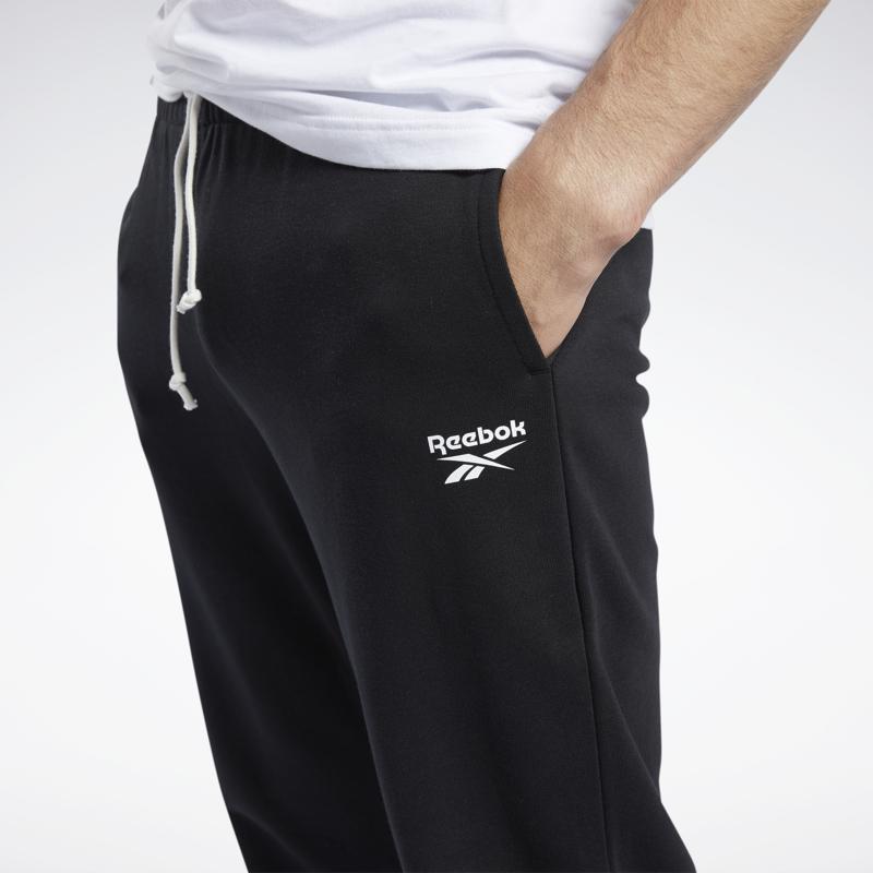Reebok Однотонные повседневные брюки прямого кроя Мужские брюки Черные FK6024