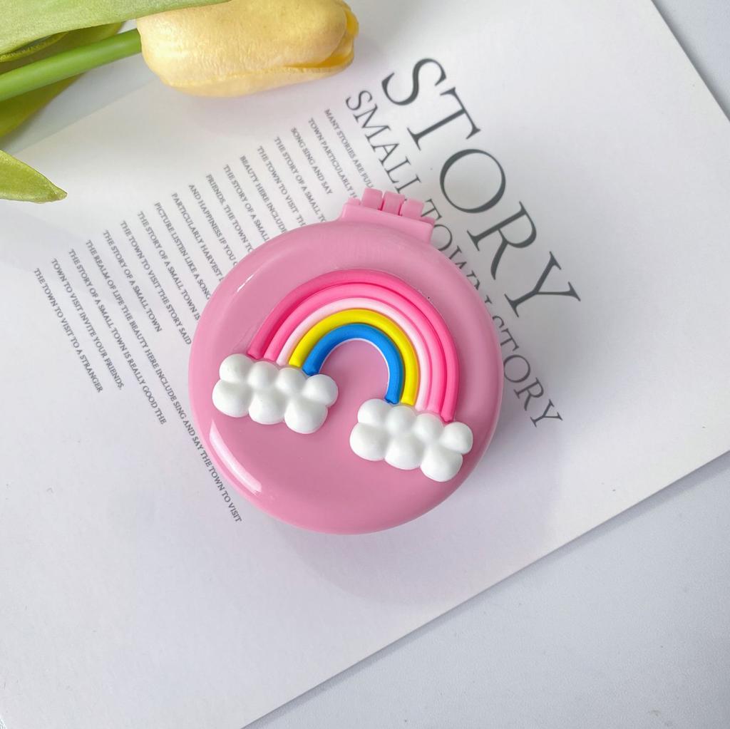 Симпатичные мини-складные гребни для волос с зеркалом, портативные для путешествий, массажная расческа для женщин и девочек, щетки для волос, аксессуары для укладки