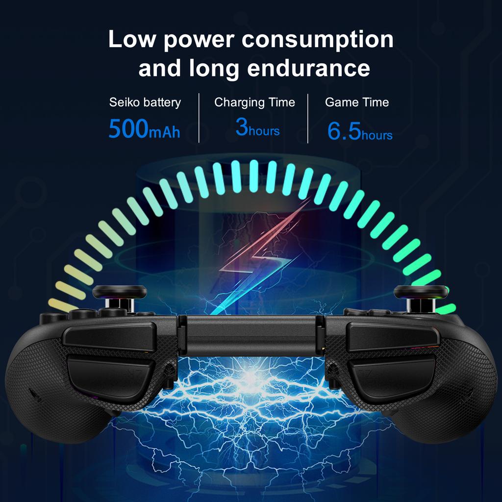 LinYuvo KS37 Meteor Light Wireless Joy-pad for Switch/Switch OLED, with 6-Axis Gyro, Turbo & Vibration,Programmable