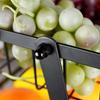 Black metal fruit basket, 2-tier