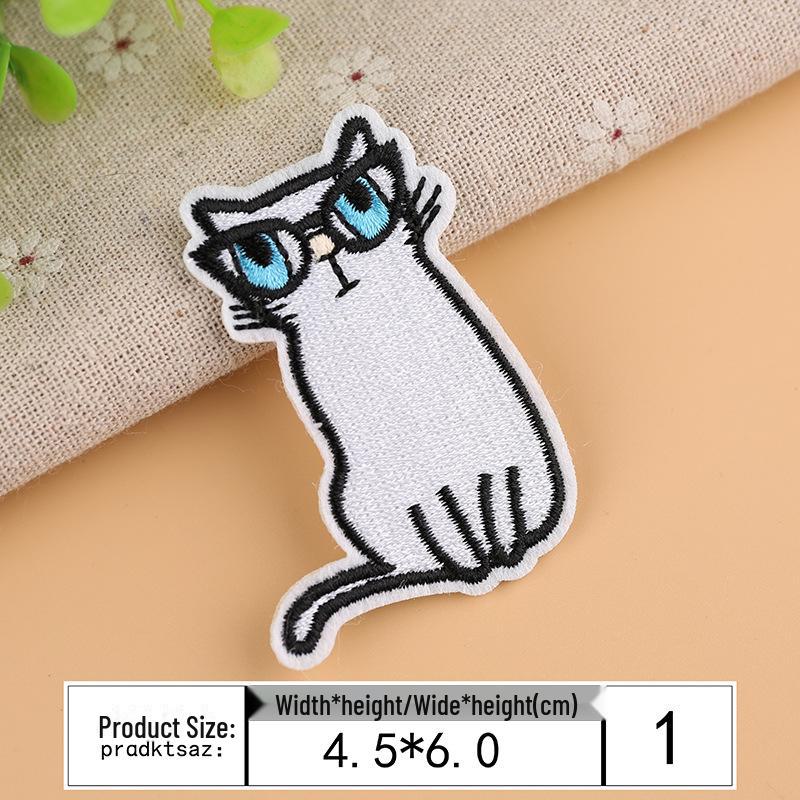 Милая нашивка с изображением мультяшного животного Yixiu - маленькая декоративная этикетка для одежды