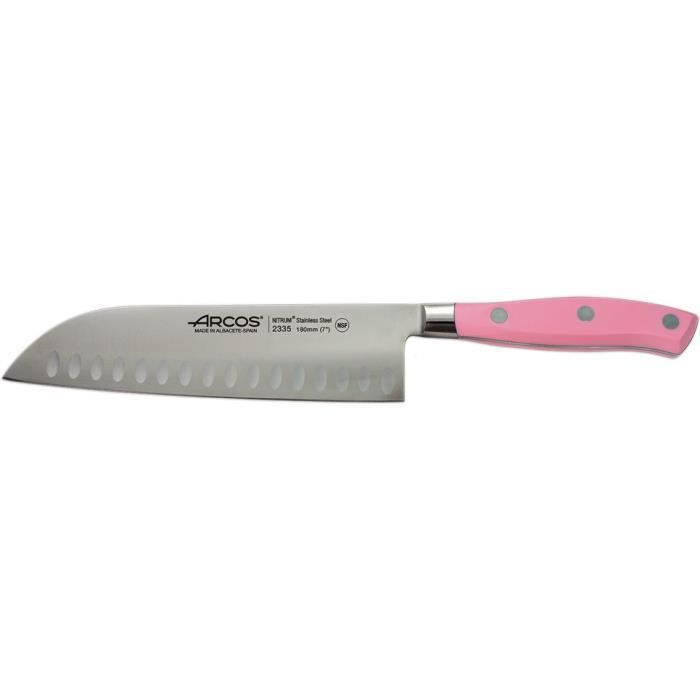 Couteau Santoku - Riviera Rose - 180mm - Acier inoxydable - Haute performance
