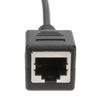 Сеть DSL RJ45 «папа» на 2 «мама» Соединительный кабель-адаптер сплиттера Ethernet-кабели Шнур-адаптер Провод Черный