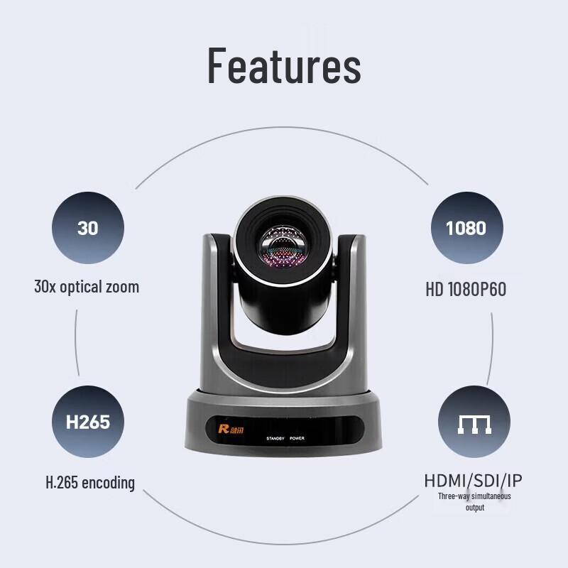 Rxeagle VC51C 1080P HD PTZ Conference Camera with 30x Optical Zoom (CN version)