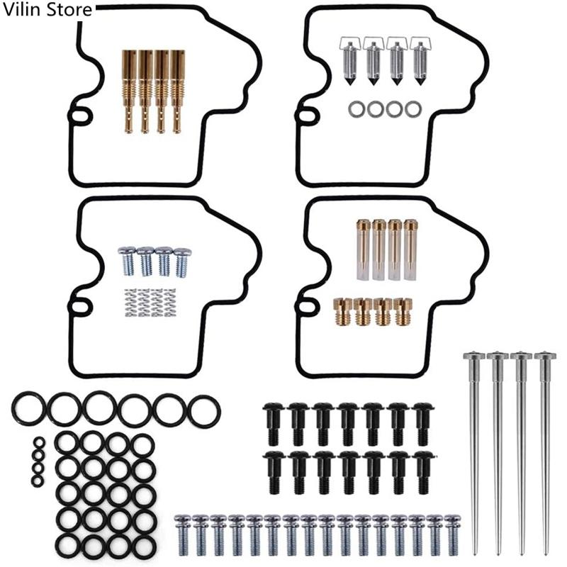 Комплект для ремонта карбюратора, прокладки, форсунки, подходит для Yamaha YZF R6 600 1999 2000 2001 2002