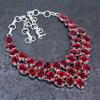 Mozambique Garnet Ethnic 925 Sterling Silver Jewelry Necklace 18" G7W06