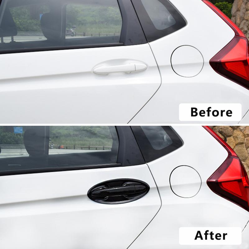 for Honda Civic 10 2016 2017 2018 4 PCS Exterior Carbon Fiber Door Handle Cover Catch Trim Car Cap styling Accessories