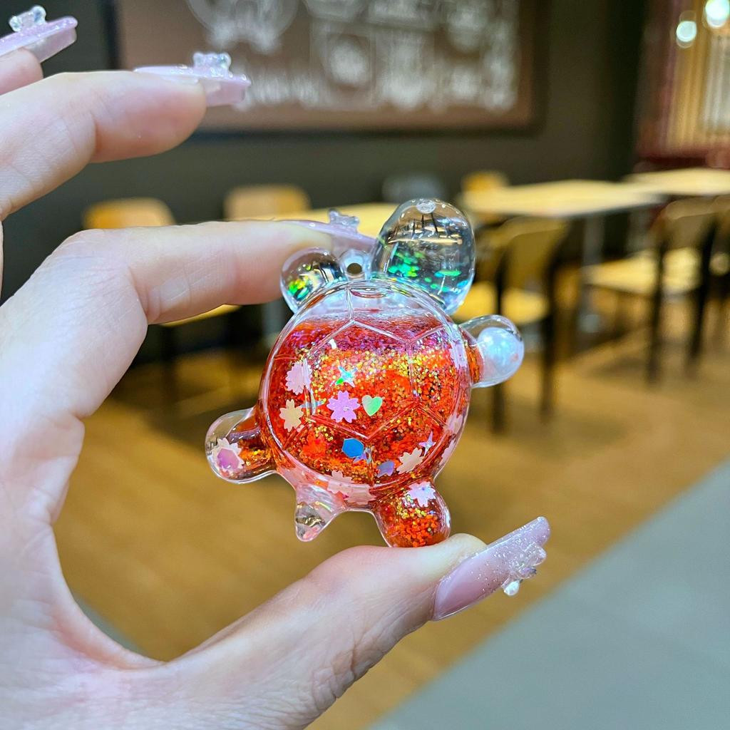 Diy Creative Table Toy Gift with Luminous Sand, Dazzling and Sparkling Turtle Ornaments