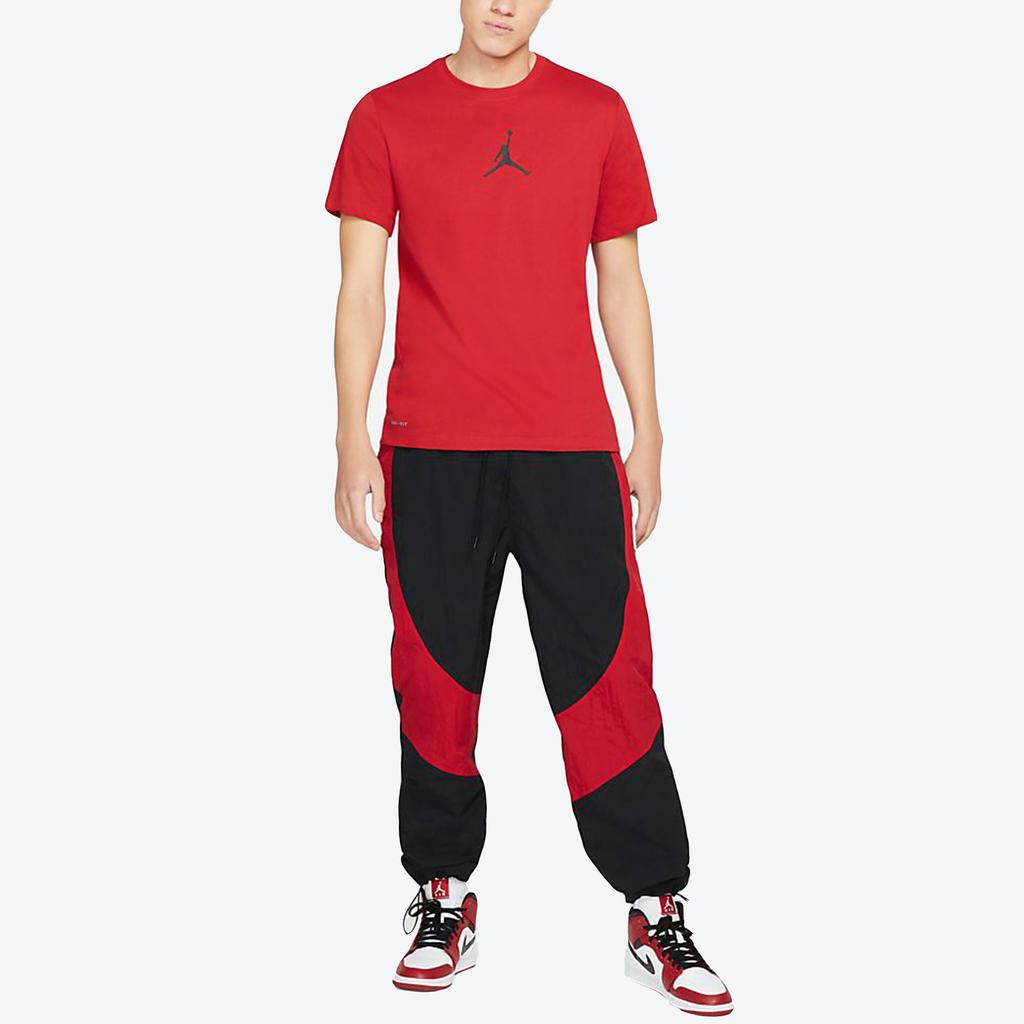 Air Jordan Jumpman Logo Quick-Dry Sports Round-Neck Short-Sleeve T-Shirt Men Tops Red CW5191-687