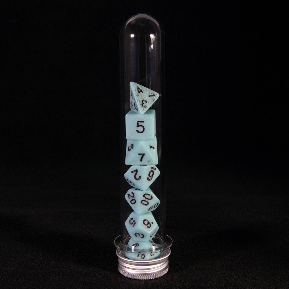 7 шт. Многогранные кости Непрозрачные многогранные игровые кости с тубусом для РПГ DND D20 D12 D10 D8 D6 D4 Настольная игра