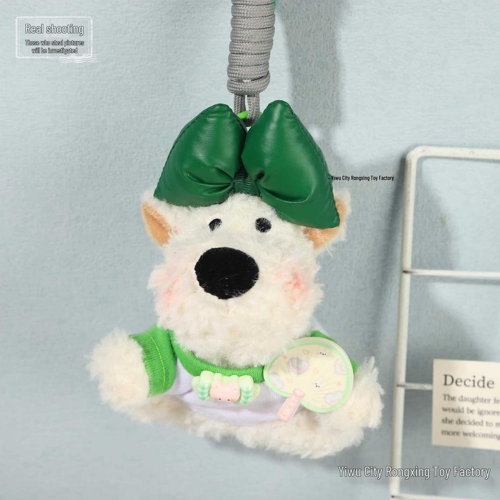 Очаровательный плюшевый кулон Вест Хайленд Терьер с галстуком-бабочкой - Идеальный подарок для любителя собак