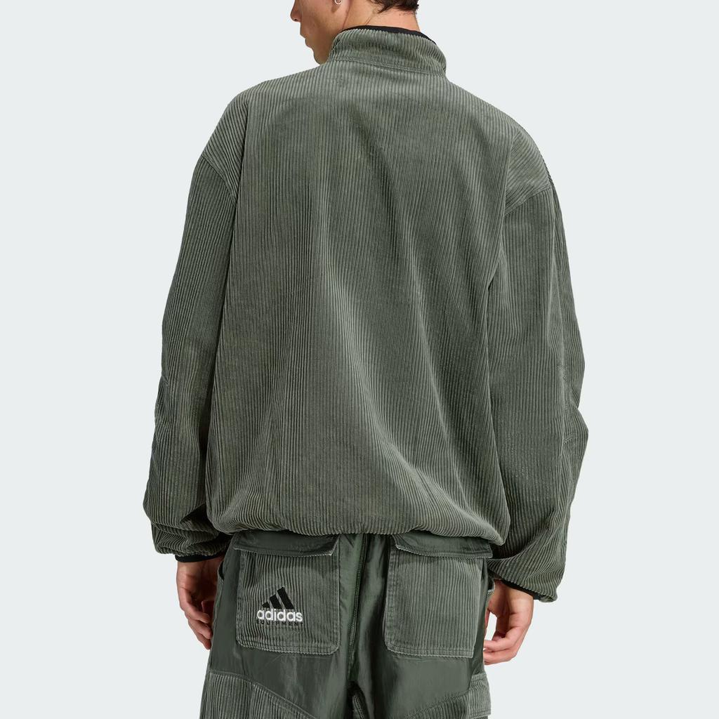 Adidas Серия оборудования FW25 Двусторонняя вельветовая куртка свободного кроя со стойкой, на молнии, с длинными рукавами, мужские куртки JV7660