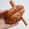 Wooden Frog Musical Instrument Handcrafted Lucky Frog Crafts Portable Frog Guiro Rasp  Gifts