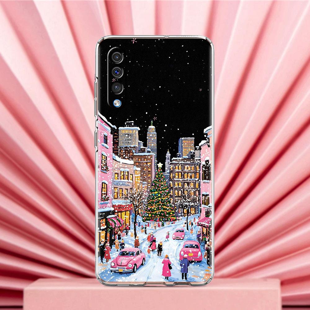 Чехол для Samsung A56 A36 A26 A24 A16 A14 A12 A32 A50 A70 A20E A22 A40 A34 A54 A42 A52 5G A04s A06 Обложка Мультяшный Рождественский Стиль