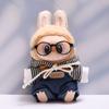 Striple Hoodie Labubu Doll's Cloth Jean Overalls 17cm Plush Dolls Clothes  Cotton Doll Accessories