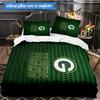 Green Bay Packers Gear 3pcs Bedding,Including 1pc Duvet Cover And 2pcs Pillowcases Perfect for Christmas,Ideal for Bedroom, Dormitory