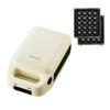 Thick Baked Hot Sandwich Baker Gooood Plate 1 Piece Hot Sandwich Maker Electric Waffle Maker Sandwich Maker [Vitantonio Official] VHS-10-EG-WFSET