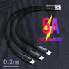 Кабель для передачи данных Быстрая передача 3 в 1 Зарядка Стабильная 8-контактный Micro USB Type-C
