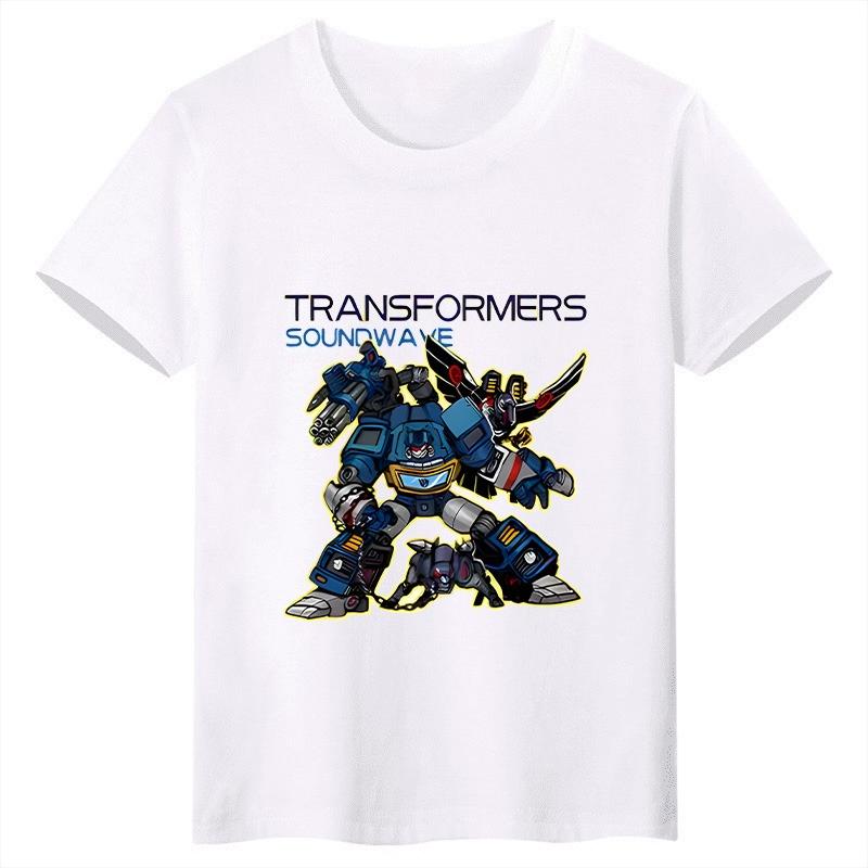 Transformers Decepticons Cartoon Print Childrens Tshirt Pure Cute Shortsleeved Comfortable Parent Kids Shortsleeved Tshirt