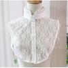 Women Elegant Lace Hook Flower Vintage Fake Shirt Collar