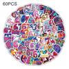 60Pcs Six Seven Neon Stickers Trendy Funny Quote Labels Decals for Water Bottle Phone Case Laptop Waterproof DIY Notebook Stickers