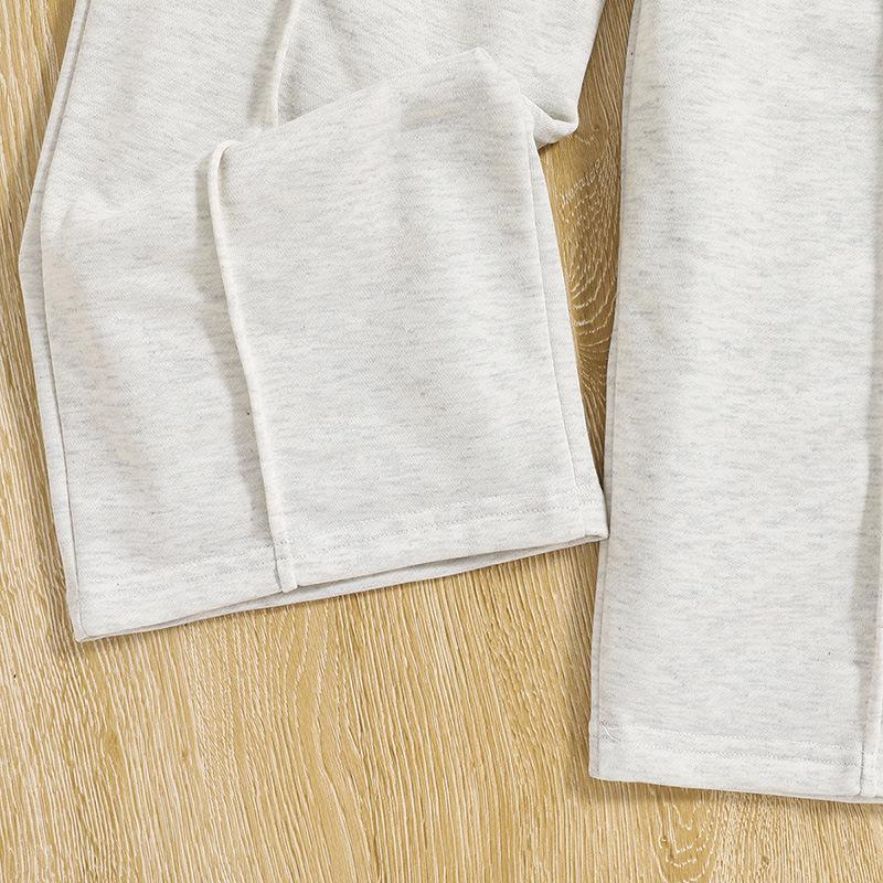 Новый комплект одежды для девочек на весну: Короткий топ без рукавов + однотонные повседневные брюки, комплект из 2 предметов