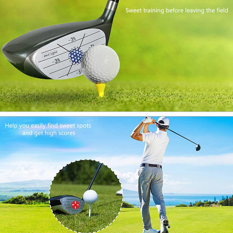 10Pcs Golf Club Face Impact Stickers Swing Training Aid Labels for Driver Iron Putter Practice Strike Tape to Correct Hitting Alignment Tool