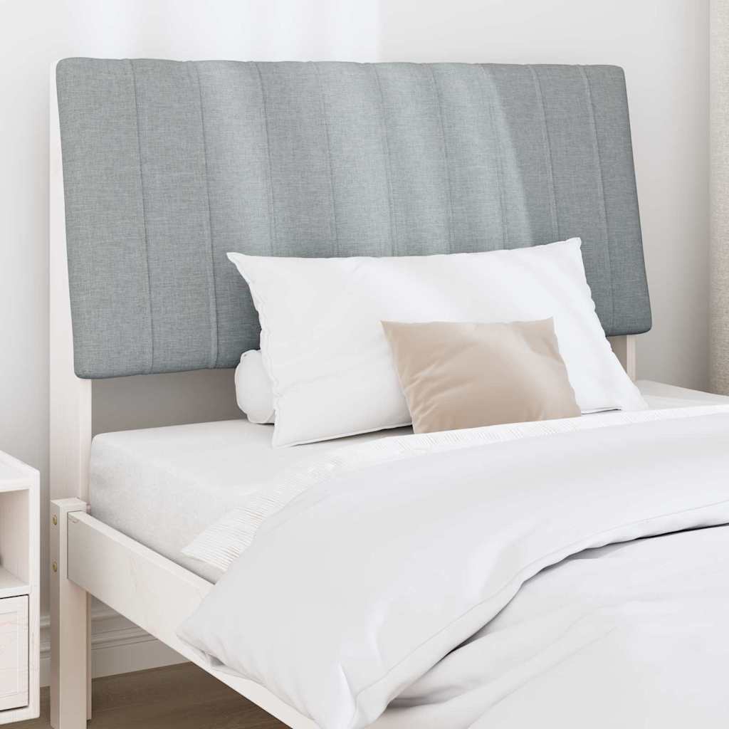 Upholstered Headboard Light Grey 100 cm Solid Pine Wood