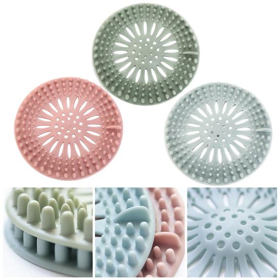 Силиконовая сливная крышка для пола, ловушка для волос, фильтр для раковины, сильная всасывающая пробка для запаха, сливные фильтры для ванной комнаты