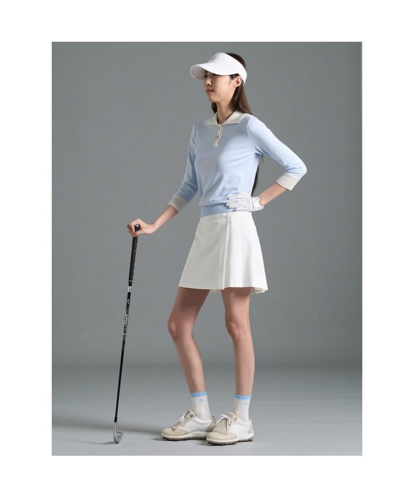 BEANPOLE GOLF Women'S Crooked Collar Neck Pullover - Sky Blue