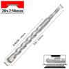 Electric Hammer Drill Bit: Impact, Square Shank (4 Grooves), Round Shank (2 Grooves), Sizes 6, 8, 10, 12, 20*250mm