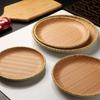Traditional Imitation Weaving Dinner Plate Classic Snack Plate Fruit Plate Decoration Tray  Home