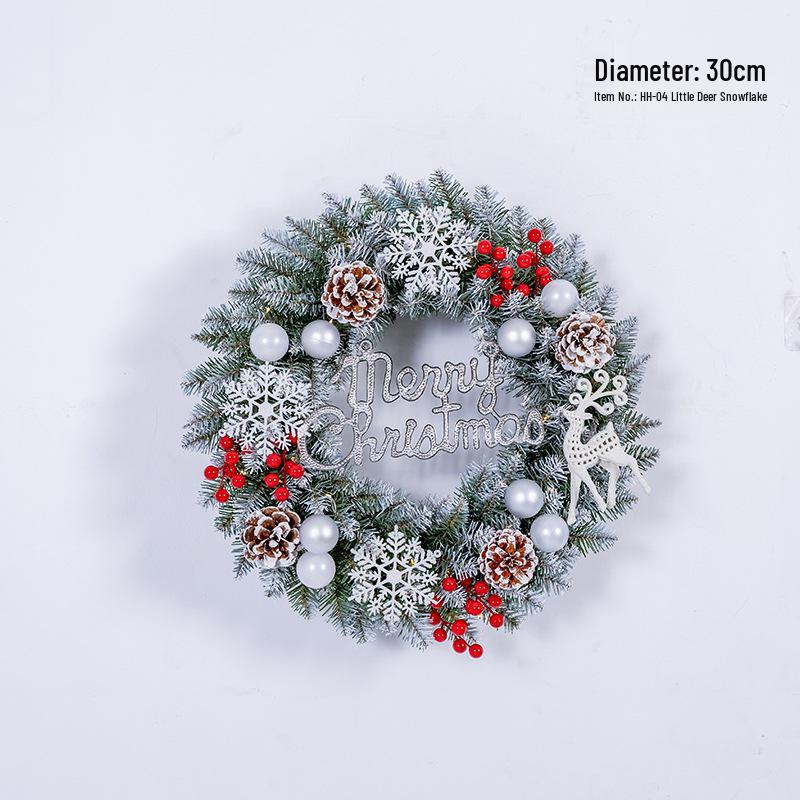 Christmas Vine Wreath 40/50/60cm - Festive Door Hanging Decoration Ornament