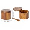 Acacia Wood Salt Shaker, Solid Wood Seasoning Box, Wooden Pepper Box, Kitchen Seasoning Bottle, Salt Box, Storage Seasoning Jar