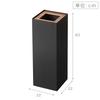 Yamazaki Industrial Trash Can Square Long Brown Approx. W22XD22XH60cm RIN Trash Can Dust Box Slim 4530