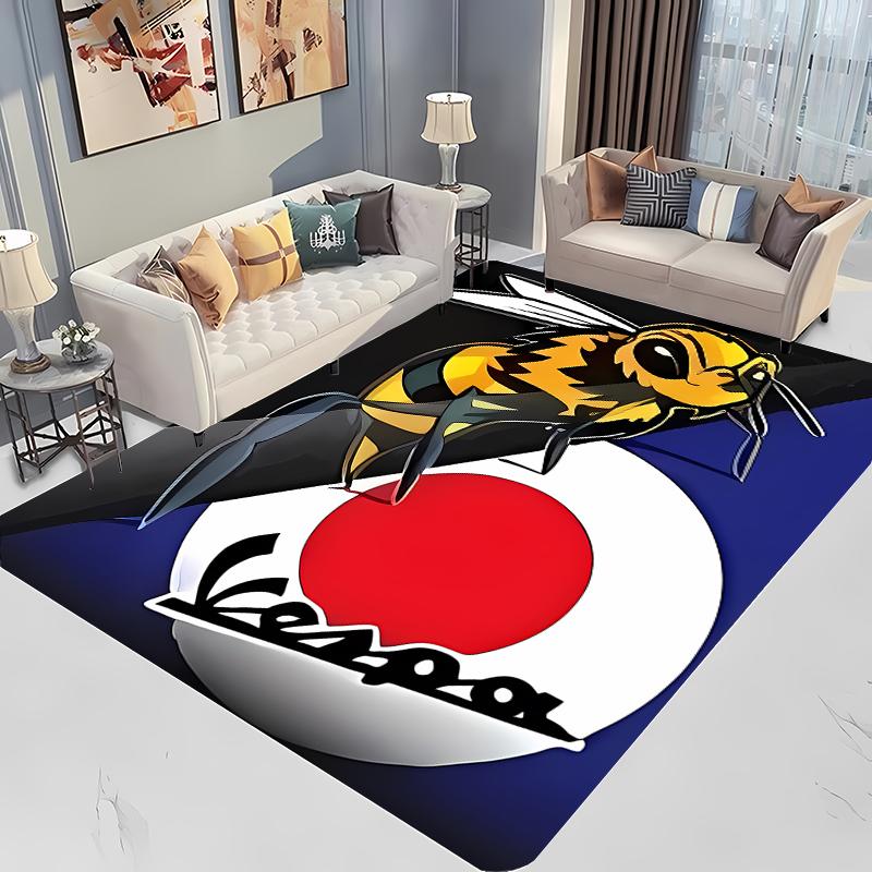 V-Vespa M0t0 3D Printing Carpet for Living Room Bedroom Hallway Long Strip Anti-slip Soft Area Rug, Sofa Doormat Home Decor Mat