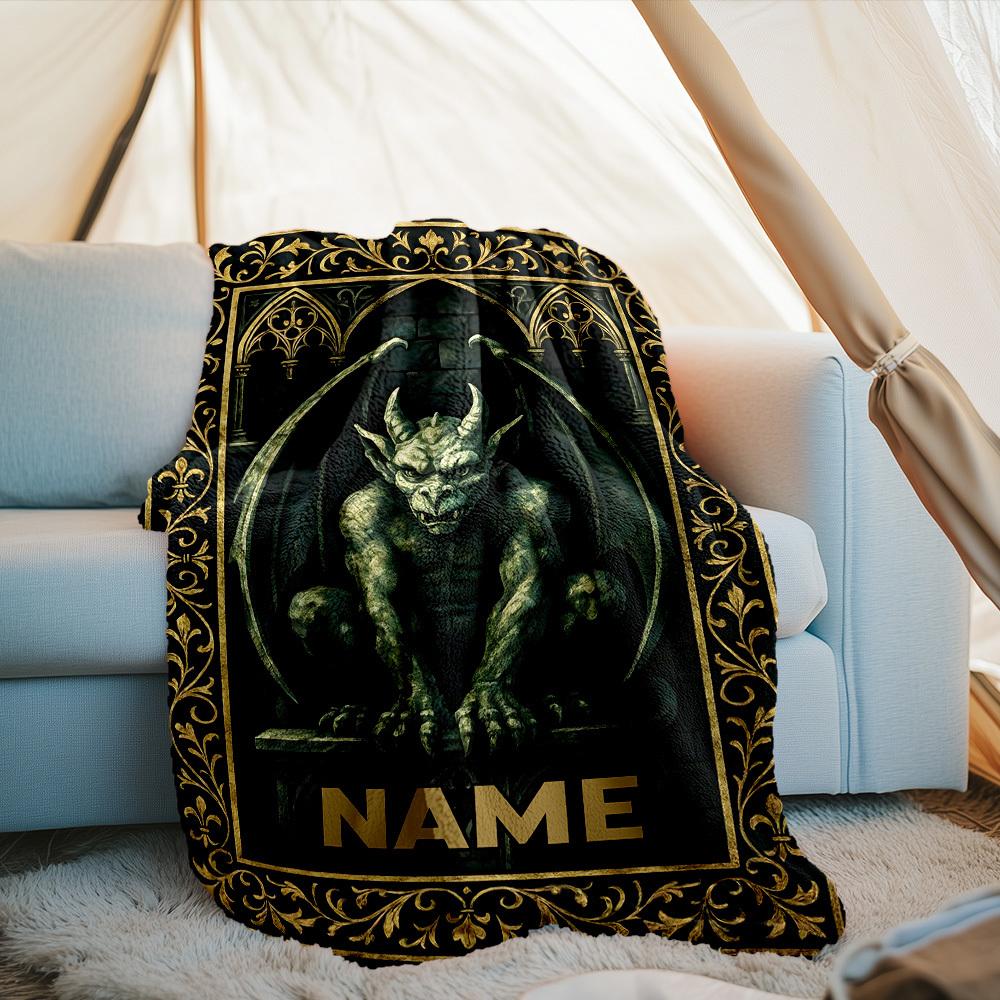 Demon Outdoor Customize Your Name Blanket Comfortable Soft Lightweight Allseason Multipurpose Blanket For Travel Camping Picnics Sofa Office Bed