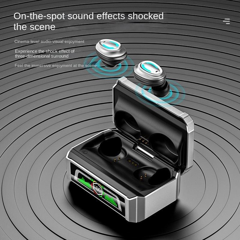 New Bluetooth Wireless Headset Tws Game Mecha Digital Display Headset CQ-01 Low Latency In-ear Headset