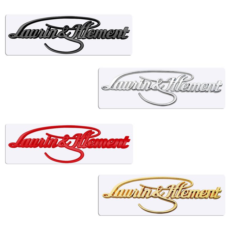 JBIW9 Metal 3D Badge L&K Logo Car Rear Trunk Body Sticker Emblem For Skoda Octavia Superb Kamiq Karoq Kodiaq Rapid Laurin & Klement