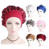 New Solid Satin Bonnet Sleep Hat Night Hair Care Shower Unisex Cap Styling Tool
