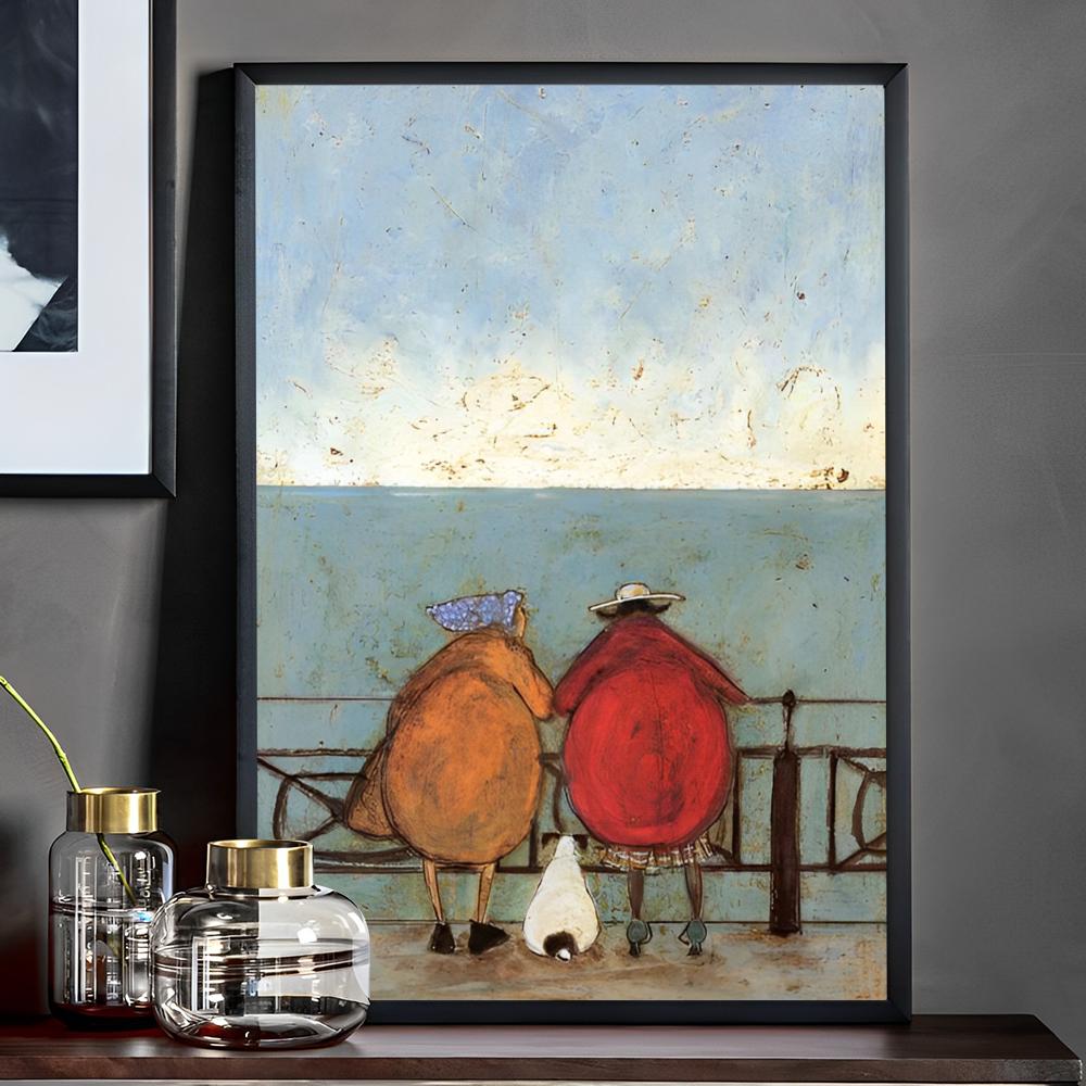 Сэм Тофт абстрактный пейзаж любовь собаки домашнее животное постер аниме постеры липкие HD качество настенные ретро постеры для домашнего декора комнаты кавайи