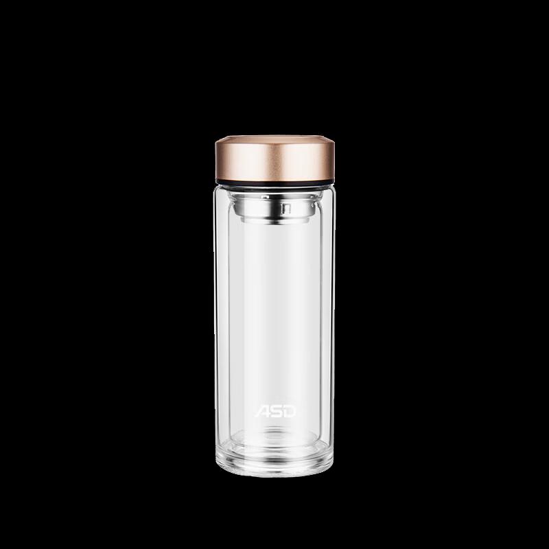 ASD Golden Double-Layer Glass Tea Infuser Cup 300ml